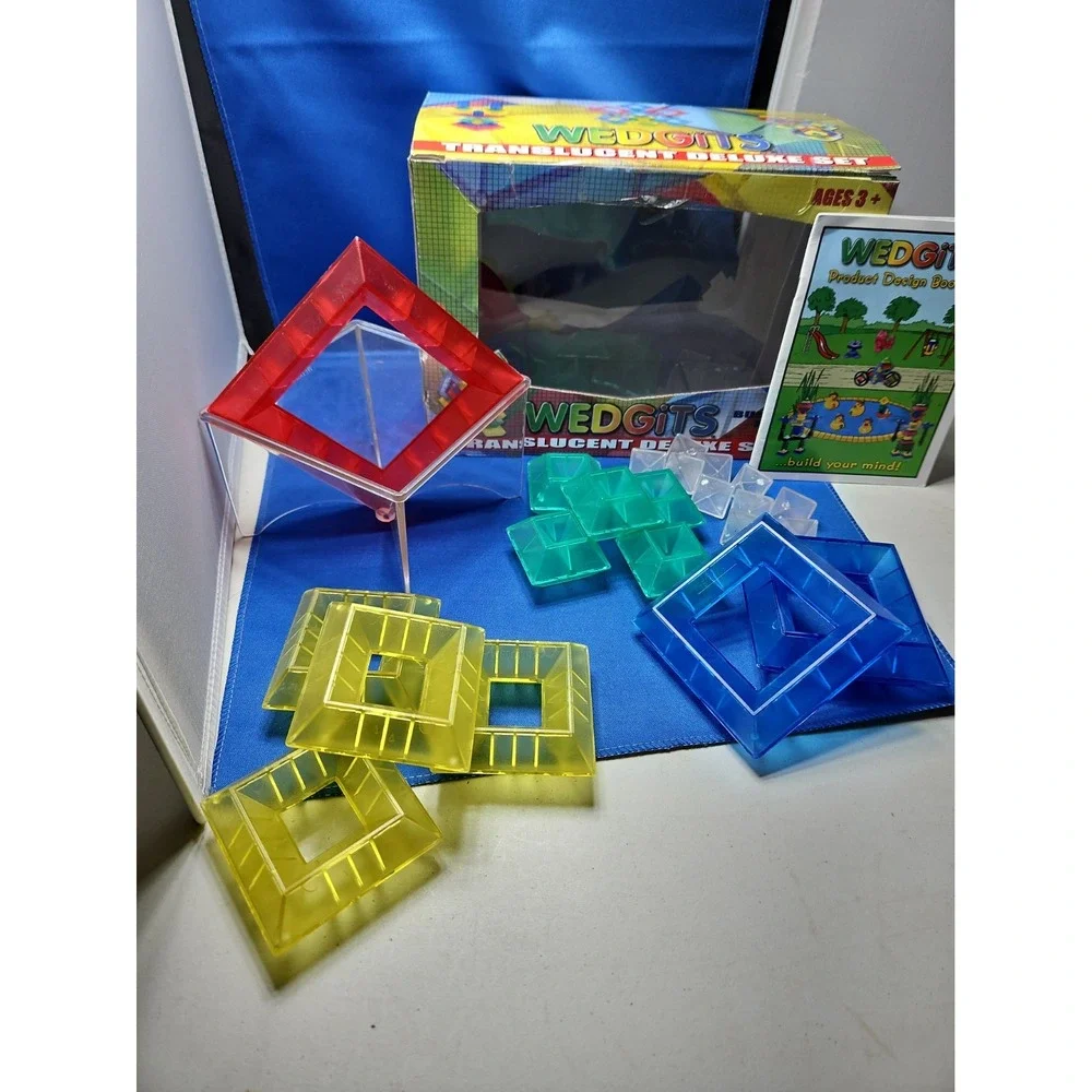 WEDGiTS Geometric Building Stacking Blocks Lot 23 Pcs Construction Build STEM